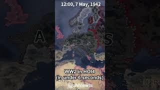 WW2 in under 5 seconds according to HOI4 | HOI4 TIMELAPSE #ww2 #shorts #timelapse #heartsofiron4