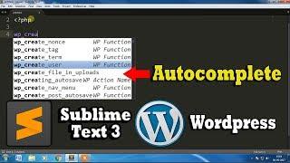 sublime text 3 wordpress autocomplete