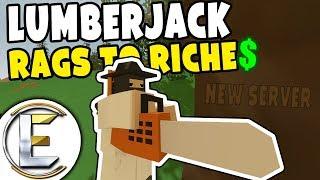 LUMBERJACK - Unturned Roleplay RTR EP 1 (Making Money by Cutting Down Trees)