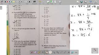 NTS GAT GENERAL Past paper- 19 June 2022- GAT C quantitative section part-1