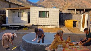 "Insulating Our Pool and Enjoying Delicious Barbecue Lunch with Amir's Daughter"