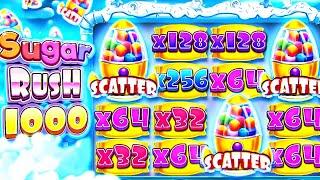 ШИКАРНЫЙ ЗАНОС С РЕТРИГЕРА!! ВЫПАЛО 5 СКАТТЕРОВ ШУГАР РАШ / Sugar Rush 1000 / заносы недели / занос