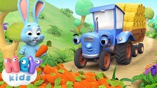 Big Blue Tractor song  Animals song for kids + karaoke | HeyKids