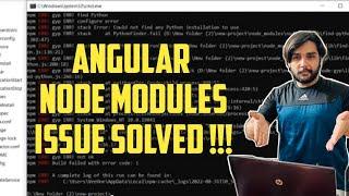 How to solve node modules issue on angular latest versions | npm install issue | Hassan Jawaid Vlogs