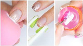 NAIL HACKS 2024 Using ODD Household Items For Nail Art!