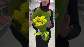 Букет из 7 желтых нарциссов #цветымосква