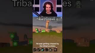 CalmCoolSavage gets chased by zombies in tribals survival   #shorts