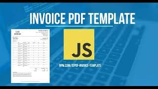 Create PDF Invoices using Javascript and jspdf-invoice-template library.