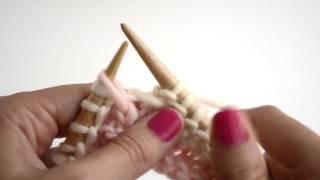 How to knit two colored Brick Wall stitch | WE ARE KNITTERS