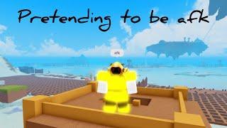 Pretending to be afk in roblox booga booga