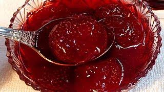 Real strawberry jam "Five minutes"! Taste Awesome!