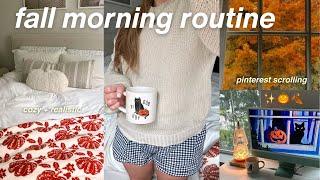 *COZY* FALL MORNING ROUTINE  new skincare routine, planning my day + reading chat (realistic)