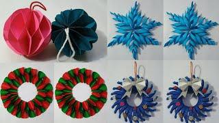 Christmas Decoration Ideas Using Paper | Christmas Craft Ideas | Christmas Wreath | Paper Crafts