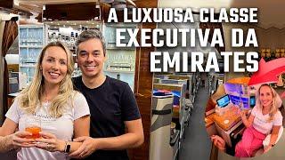 COMO É VOAR NA CLASSE EXECUTIVA DO MAIOR AVIÃO DO MUNDO - A380 DA EMIRATES