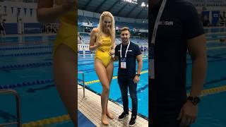 Tallest Female Russian Swimmer Feels Ready For Marathon!  #tallwoman #tallgirl #swimmer #sports