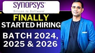 Synposys Biggest Hiring 2024, 2025 & 2026 Batch | BE/BTECH/MTECH | Apply Now