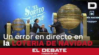 Un error en directo genera confusión durante el sorteo de la Lotería de Navidad