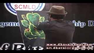Dhaval Khatri (Mr. unique artist ) dance (speed Painter) with live painting Pune. Part -1.mp4
