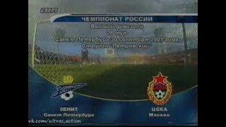 Зенит 6-1 ЦСКА. Чемпионат России 2001