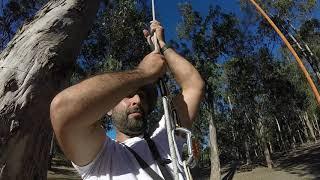 Rope walking with Petzl pantin, croll and hand ascender