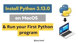 How to install Python 3.13.0 (latest python) on MacOS #pythoninstallation #python