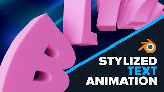 Blender - Stylized 3D Text Animation (Longer Version in the Description).