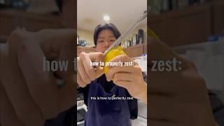 learn how to zest properly! #shorts #cooking #tip #zest #learn