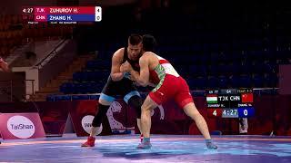 BRONZE GR - 77 kg: H. ZUHUROV (TJK) v. H. ZHANG (CHN)