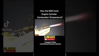 How the EGR Lower the Engine Combustion Temperature