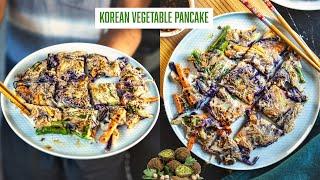 How to Make Korean Vegetable Pancake -  Crispy & Delicious Korean Pancake  -  Korean Veggie Pancake