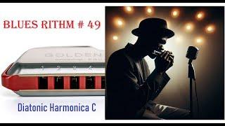 Blues rithm # 49, Diatonic Harmonica C + tabs