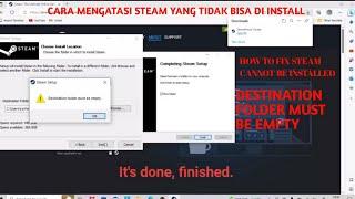 fix steam "destination folder must be empty".cara memperbaiki steam destination folder must be empty