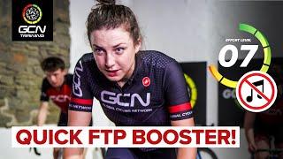 Quick 30min FTP Booster For Longer Efforts | Indoor Cycling Workout Without Music 