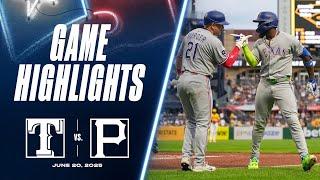 Rangers vs. Pirates Game Highlights (6/20/25) | MLB Highlights