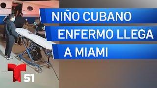 Llega a Miami el niño cubano con grave enfermedad que recibió visa humanitaria