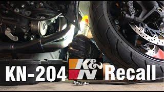K&N Oil Filter Recall - oil leak on a 2012 Yamaha R1 - part# KN-204
