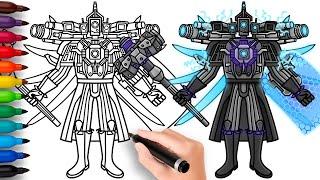 HOW TO DRAW BATTLE ARMOR TITAN CAMERAMAN | Skibidi Toilet Wars 108 - Easy Step by Step Drawing