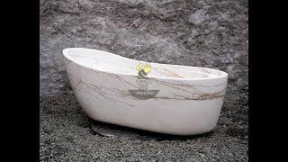 Marblebee Unique white marble bath tub