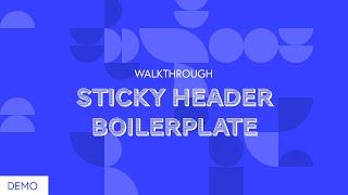 DEMO | Sticky Header Menu For Oxygen Builder