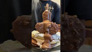 How to present choco ice pancake with gaint ice cream cone#shorts#shortsfeed#youtubeshorts#ytviral