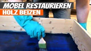 Möbel restaurieren // Holz beizen // Wasserbeize // Möbel streichen