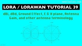 LoRa/LoRaWAN tutorial 39 dBi, dBd, Ground Effect, E & H plane, Ant. Gain, and other Ant. Terminology