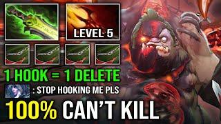 100% CAN'T KILL Solo Mid Pudge Max Level Dagon 1 Hook = 1 Delete Max Heap Strength Dota 2