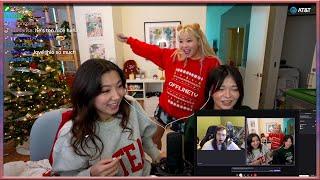 Fuslie, Miyoung & Yvonnie Knock on streamers streams and sings christmas carols