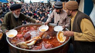 Desi Breakfast in Afghanistan | Afghan Man Making Siri Paye street food