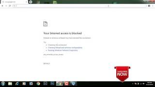 How to fix Your Internet access is blocked in chrome ERR NETWORK ACCESS DENIED...