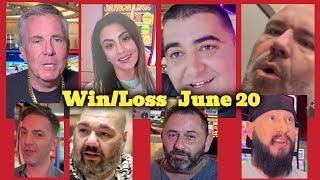 Vegas Matt, Mr.Handpay, NG Slot, BC Slot, Lady Luck, Low roller, Mr. Mike.  Win/Loss  June 20 2025
