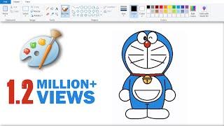 How to Draw Doraemon in MS Paint (Easy)