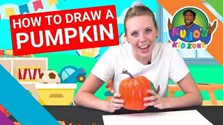 Draw a Pumpkin with Miss Madison | Kujo's Kid Zone !!