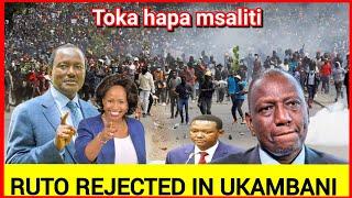 Uongo! Toka hapa msaliti! Ruto and Mutua heckled and chased in Ukambani by angry Kalonzo supporters